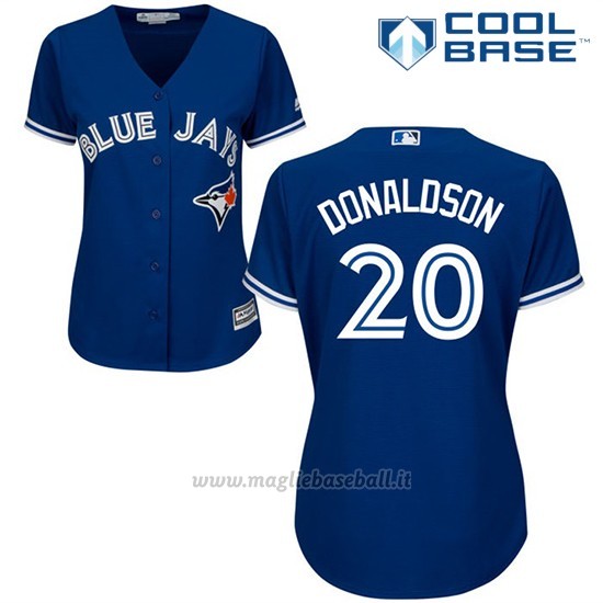 Maglia Baseball Donna Toronto Blue Jays Josh Donaldson Cool Base Royal